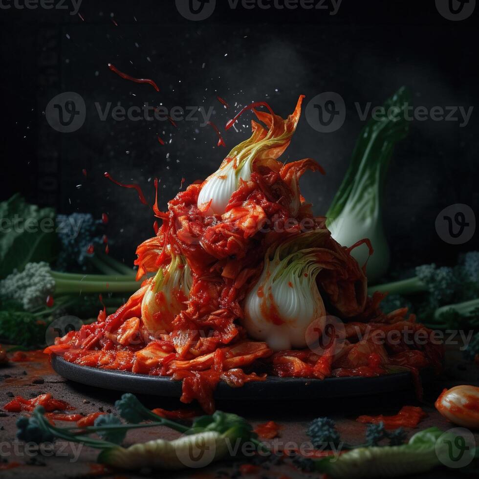 The most famous Korean traditional food Kimchi. photo