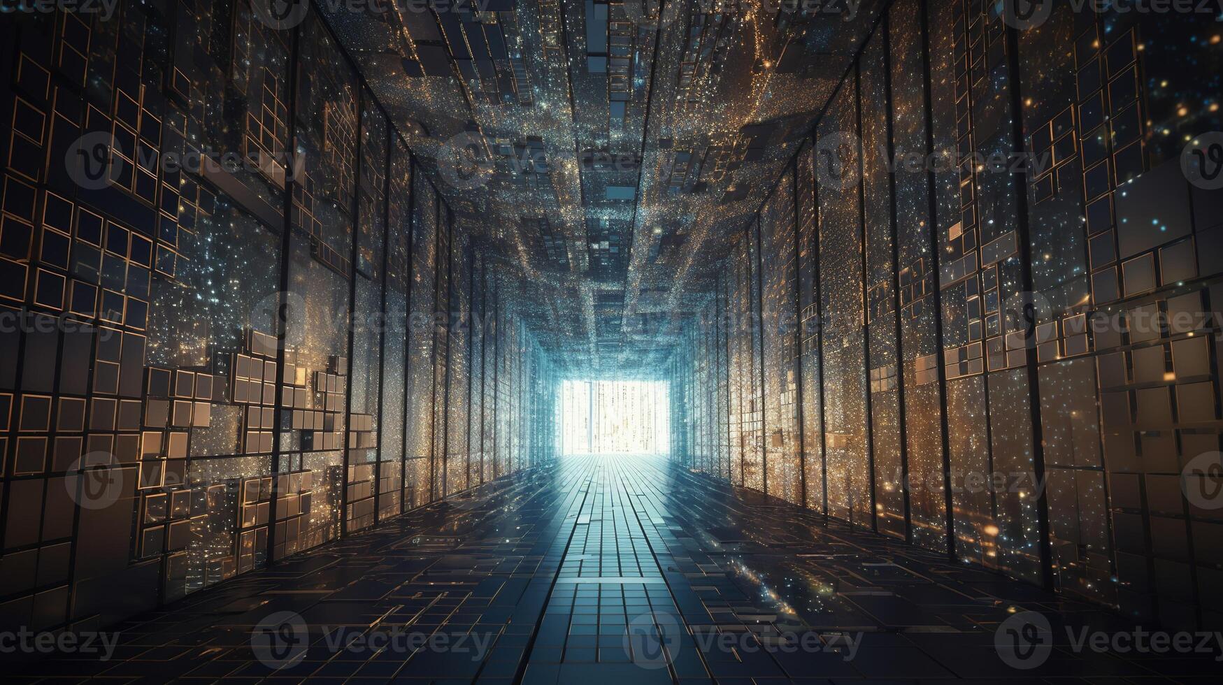 3d rendering abstract digital technology background. Network connection structure. Digital data visualization. photo