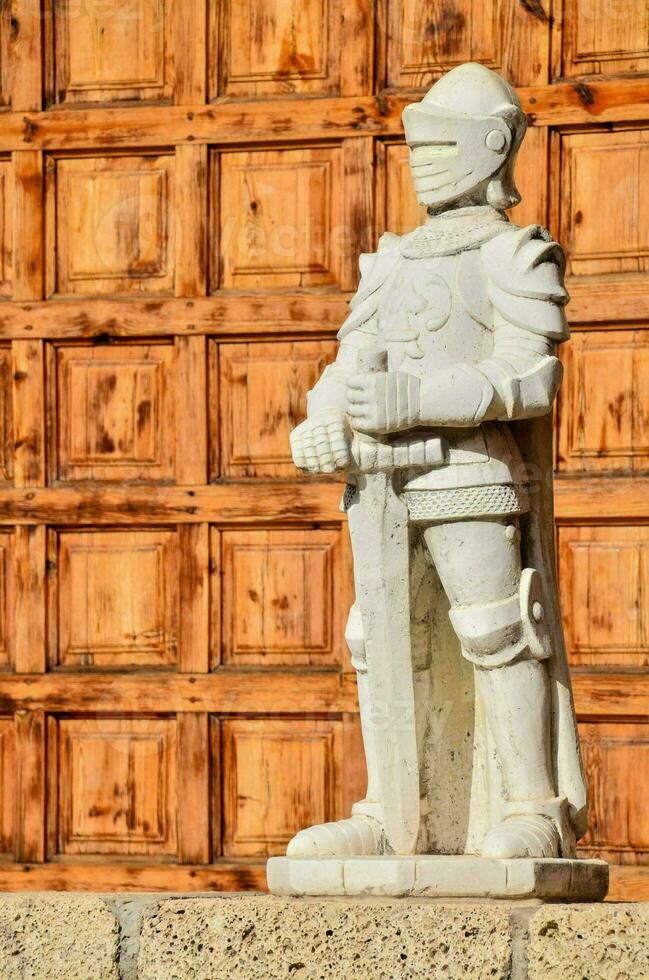 Statue of a Medieval Armor Soldier photo