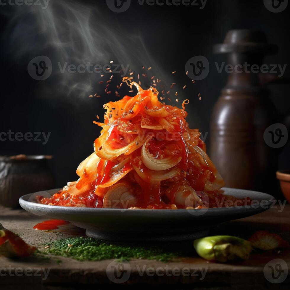 The most famous Korean traditional food Kimchi. photo