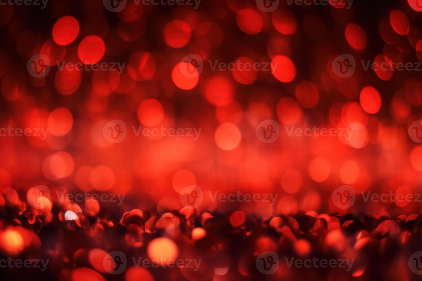 Abstract Christmas background with bokeh defocused lights and red color. photo