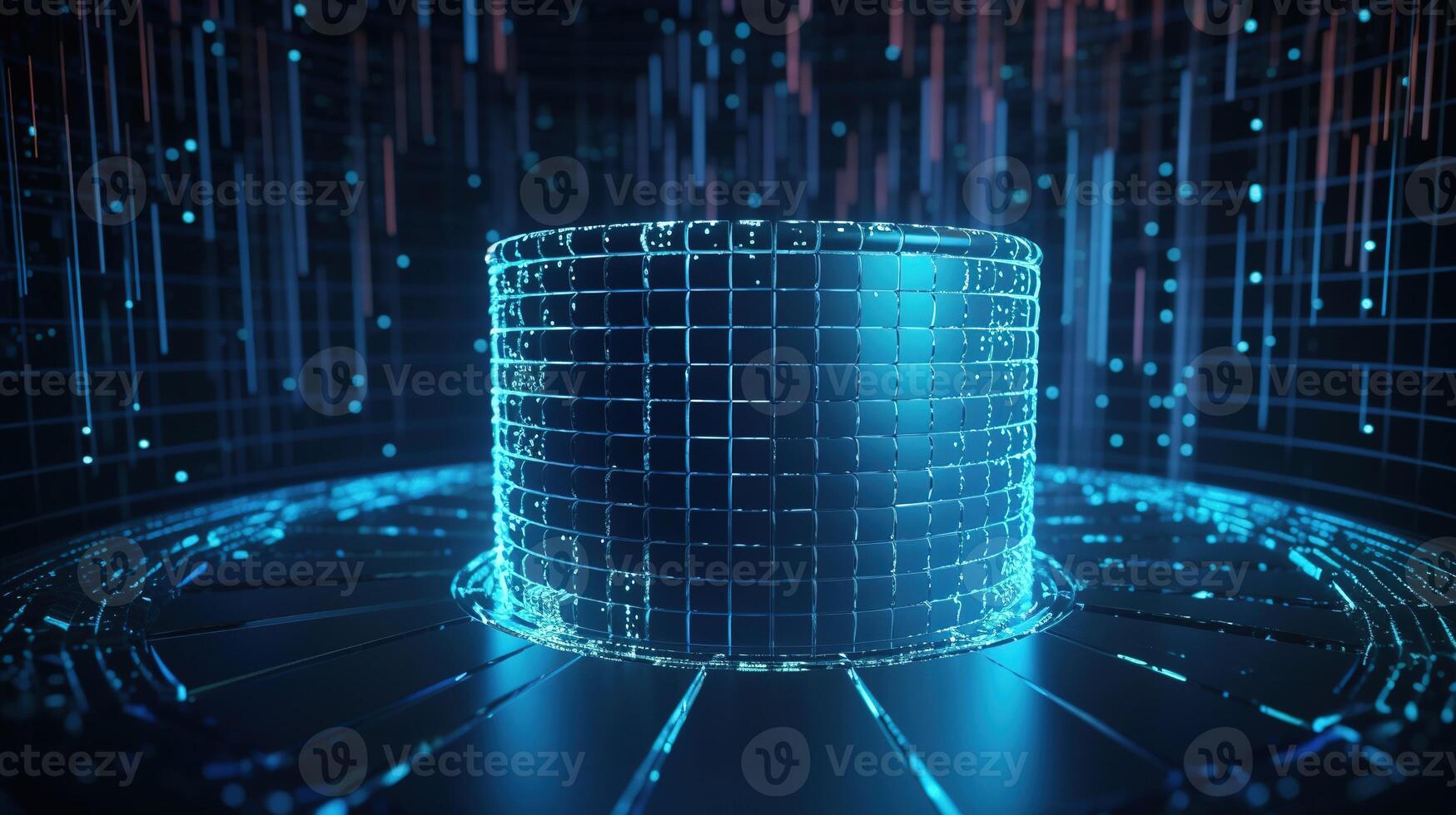 3d rendering of data storage concept. Computer generated abstract background,Digital data storage concept. photo