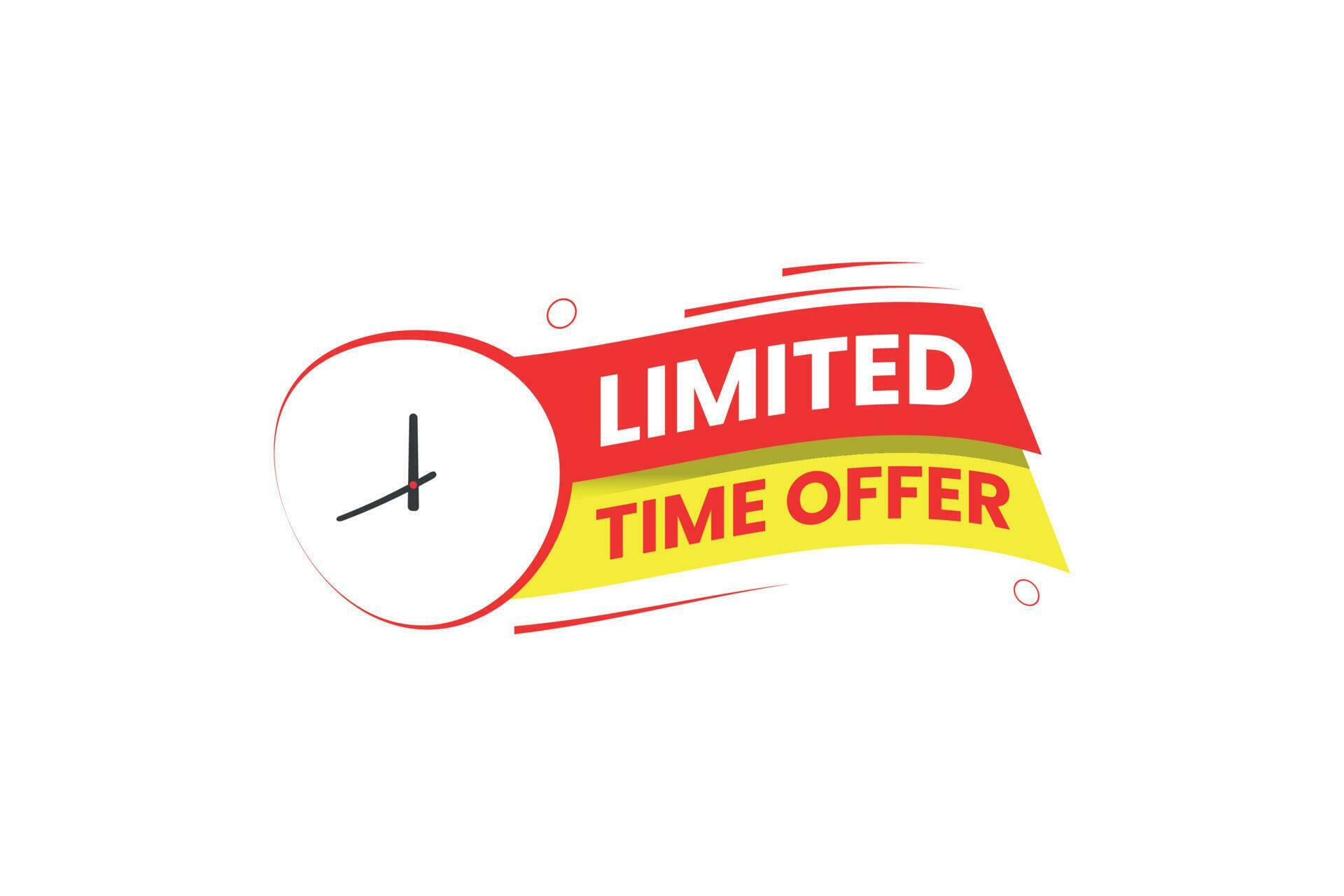 Limited time offer vector elements design 24261515 Vector Art at Vecteezy