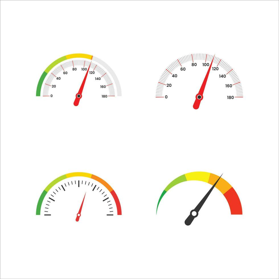 Speedometer scale set vector