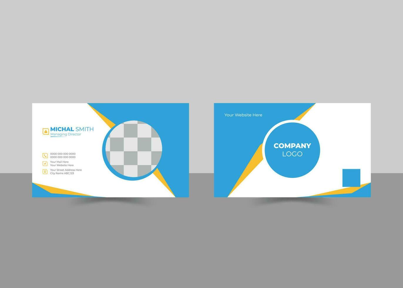 Simple business card template vector