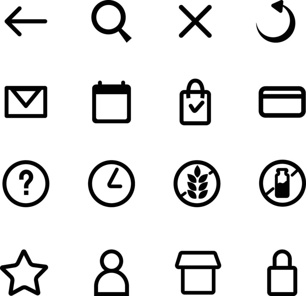 User Interface Icons vector