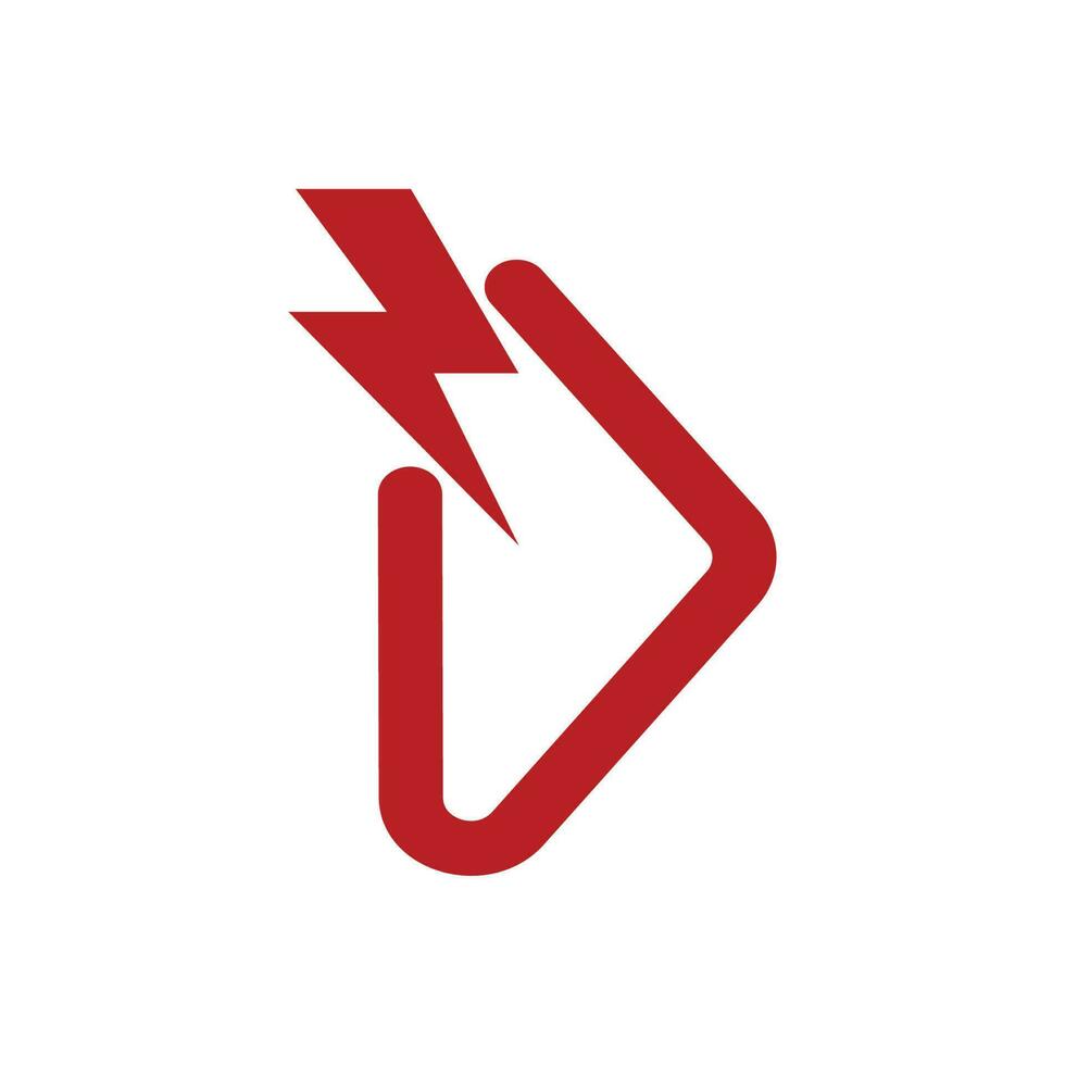 Thunder D red logo and vector icon
