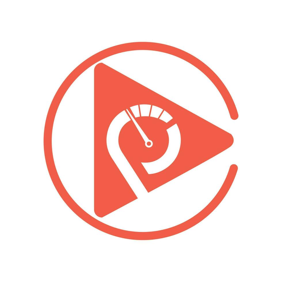 P initials media play list logo and vector icon