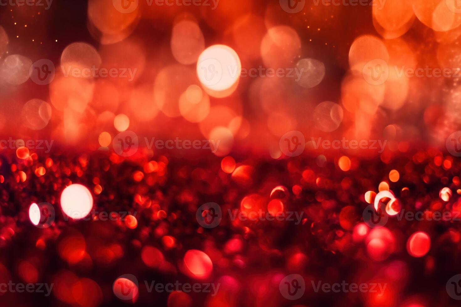 resumen Navidad antecedentes con bokeh desenfocado luces y rojo color.ai generado foto