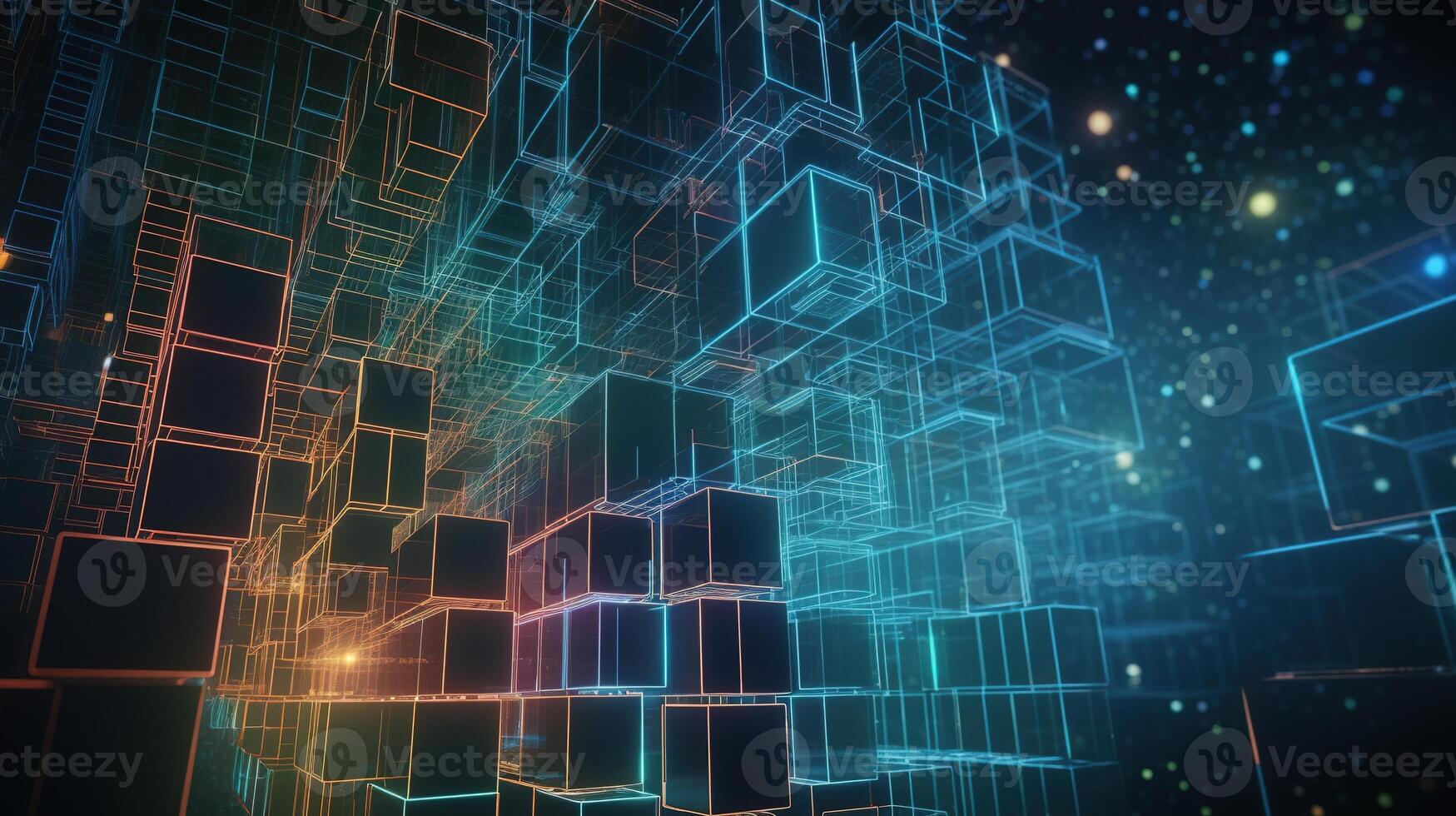 Futuristic technological background3D rendering,3D rendering of abstract technology concept. Futuristic cyberspace background,Abstract 3d rendering of data processing. Futuristic technol. photo