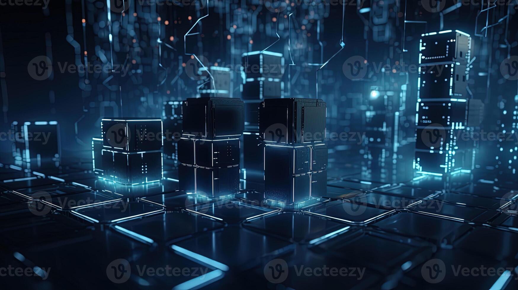 Futuristic technological background3D rendering,3D rendering of abstract technology concept. Futuristic cyberspace background,Abstract 3d rendering of data processing. Futuristic technol. photo