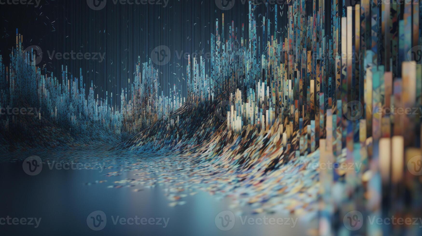 3d rendering abstract digital technology background. Network connection structure. Digital data visualization. photo