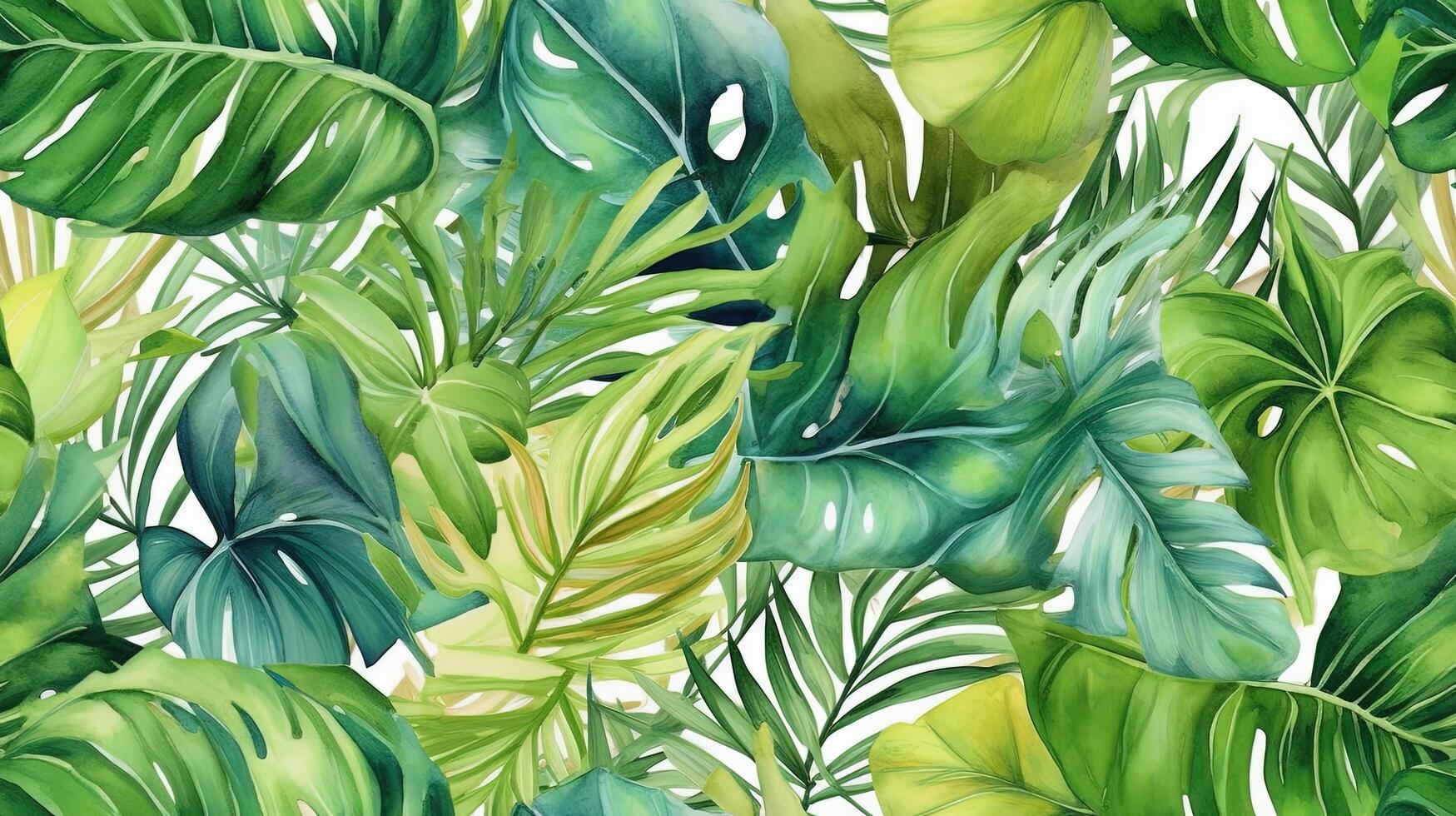 Watercolor floral pattern. Illustration photo