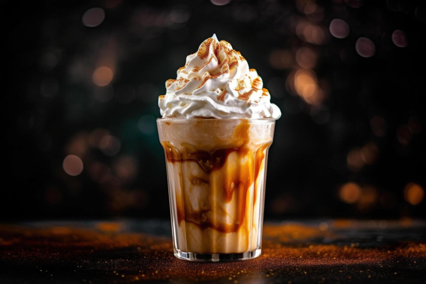 Cold iced coffee. Illustration photo