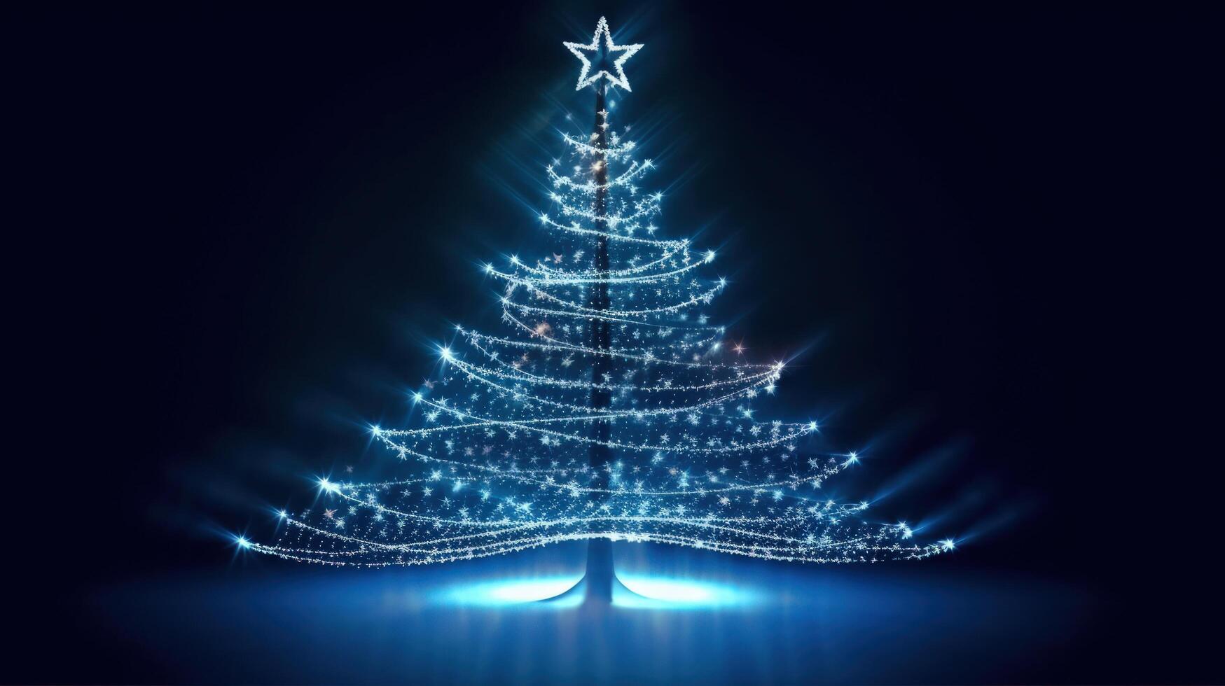 Christmas Magic tree background. Illustration photo