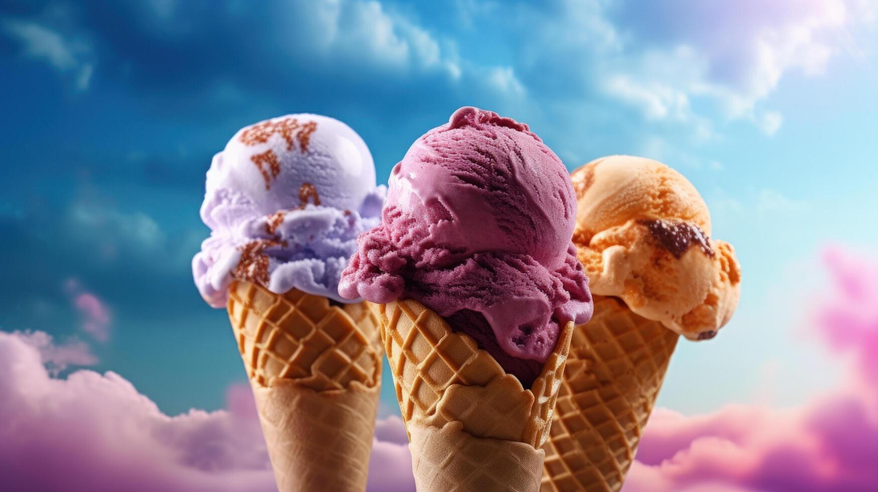 Sweet ice cream. Illustration photo