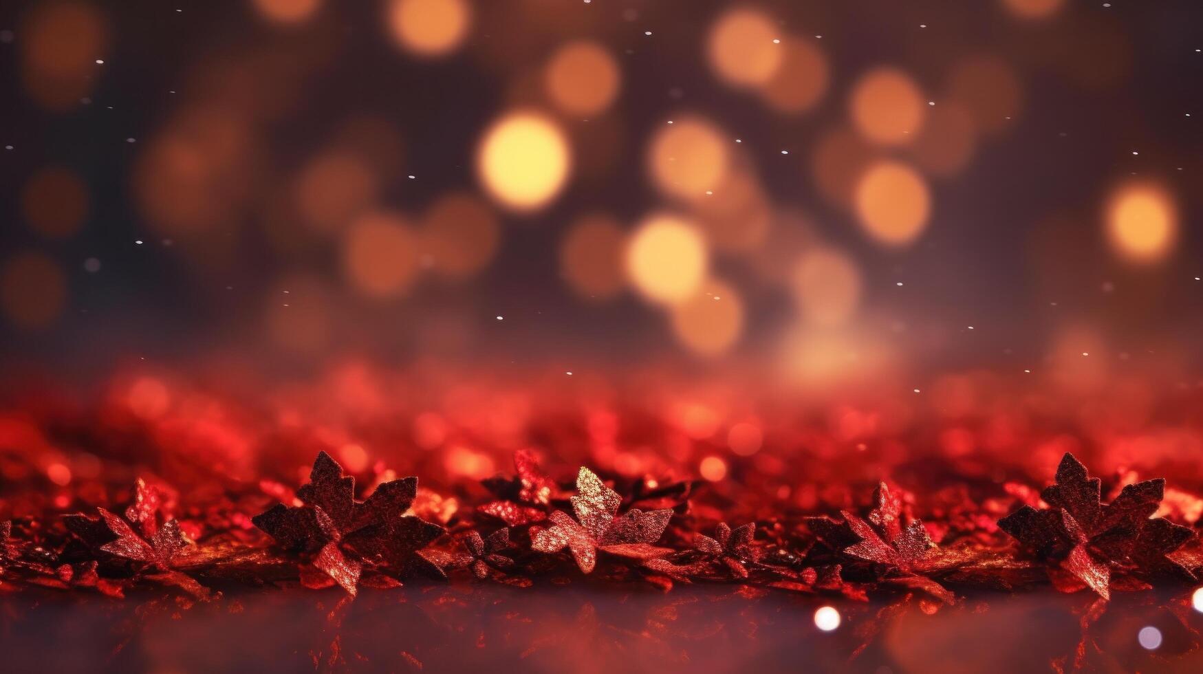 Red Christmas bokeh background. Illustration photo