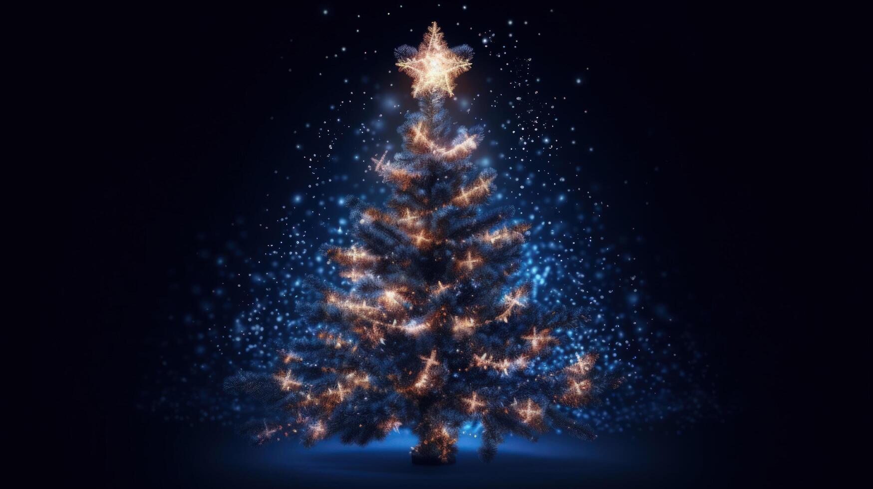 Christmas Magic tree background. Illustration photo