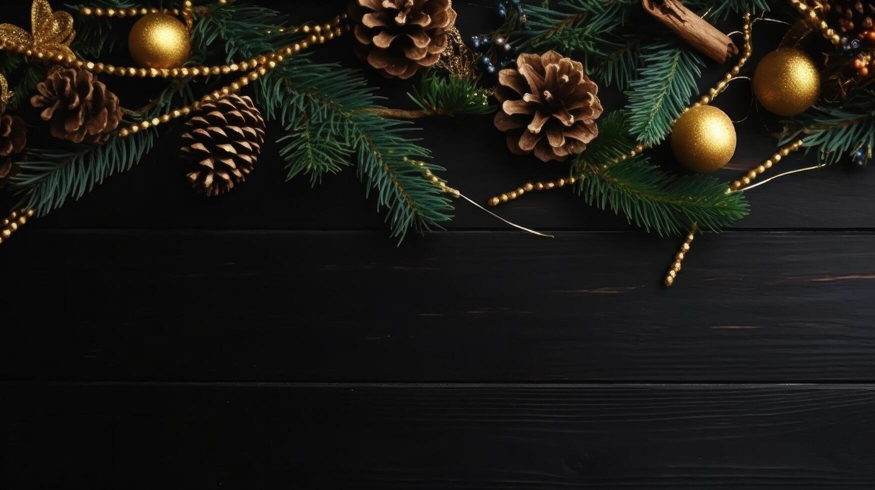 Christmas dark background. Illustration photo