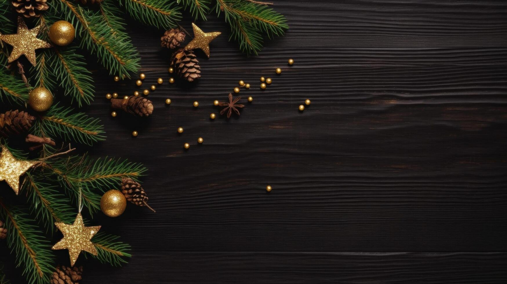 Christmas dark background. Illustration photo