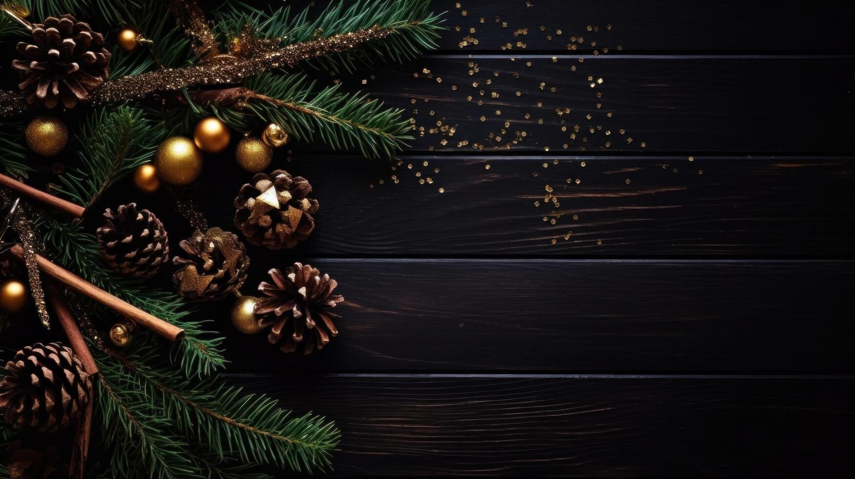 Christmas dark background. Illustration photo