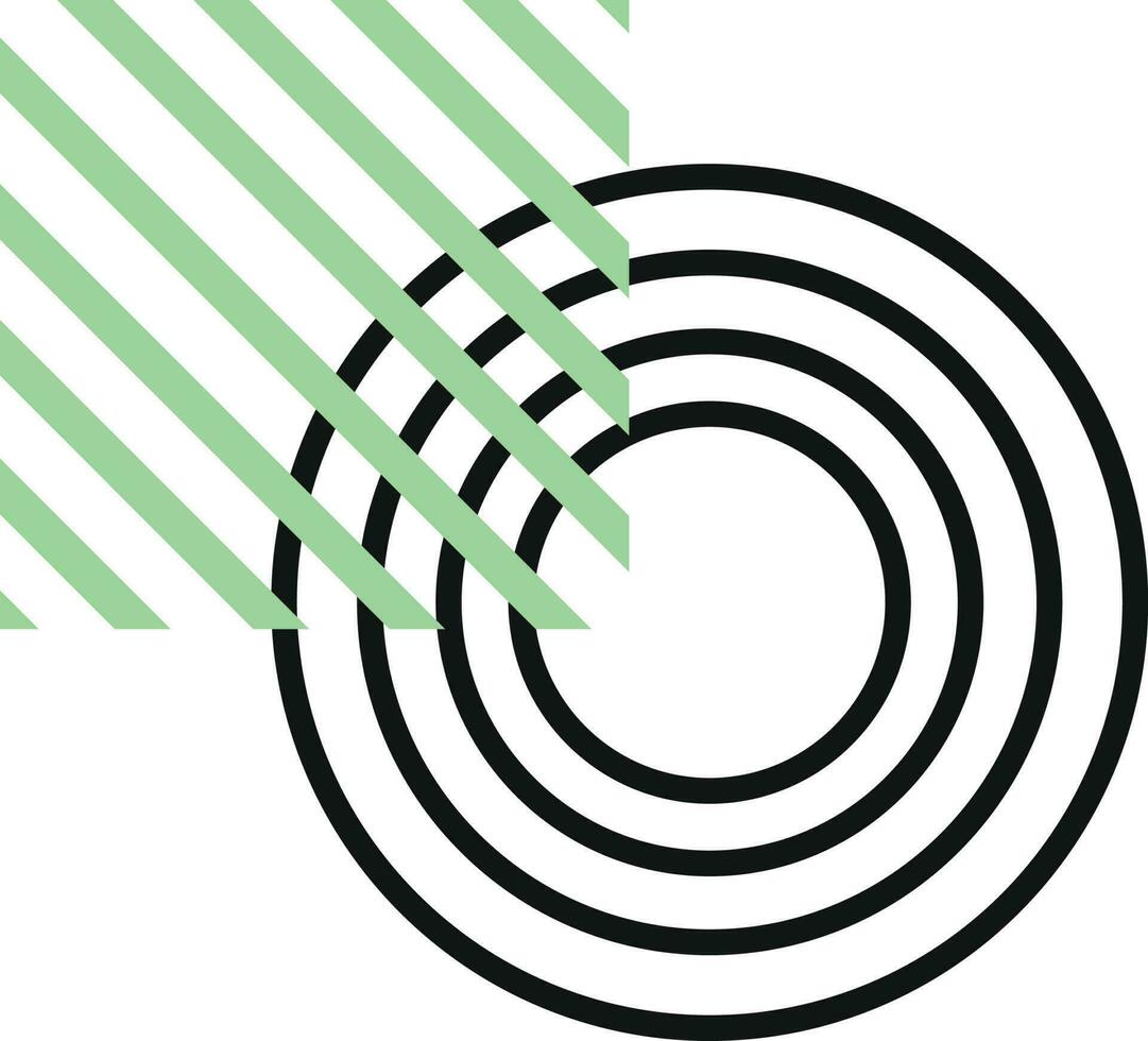 Exploring the elegance of circles and vertical lines coming together in perfect harmony vector