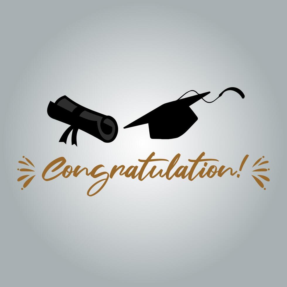 Graduation vector. Congratulation graduation vector. Congratulations ...