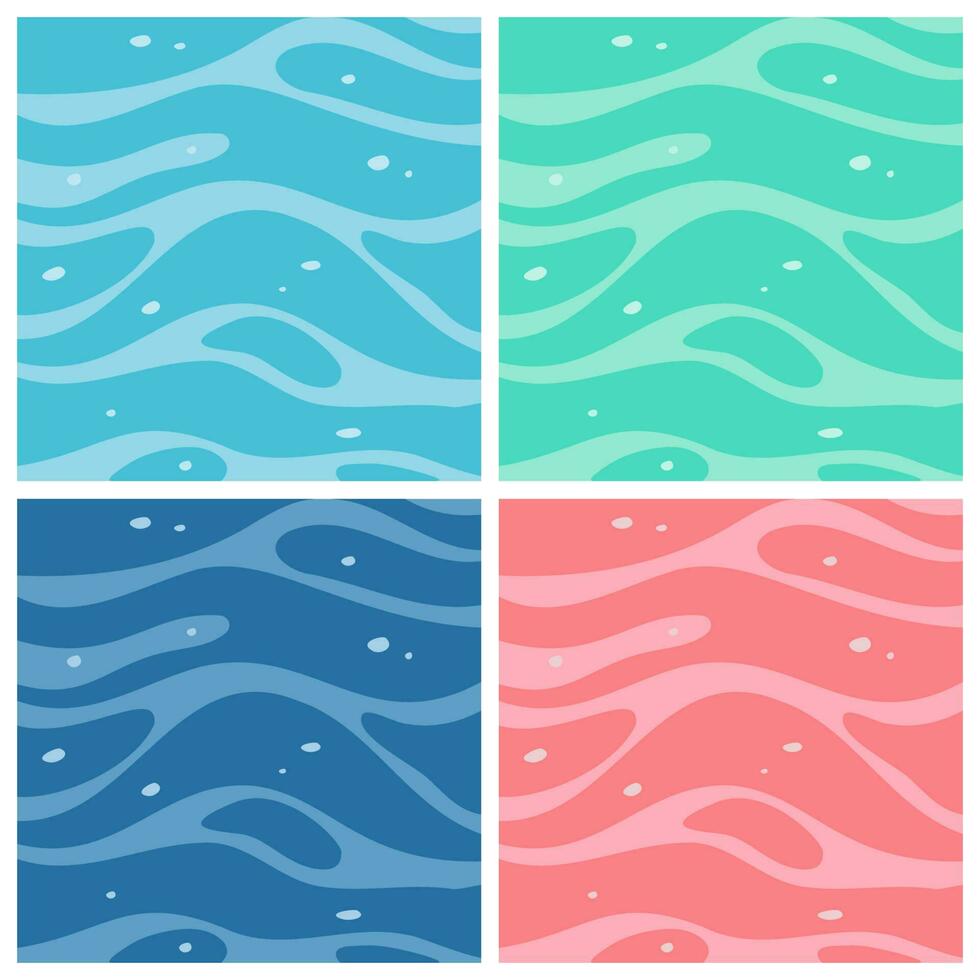 Water and Sea Vector Background Illustration Serene Aquatic Scene.