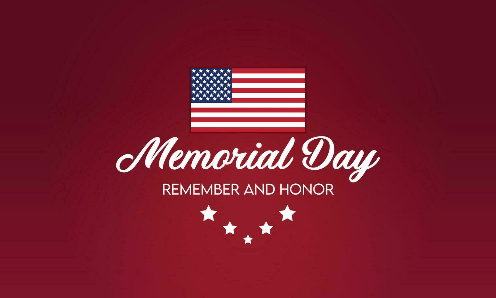 Memorial Day - Remember and Honor Poster. Usa memorial day celebration. American national holiday. vector