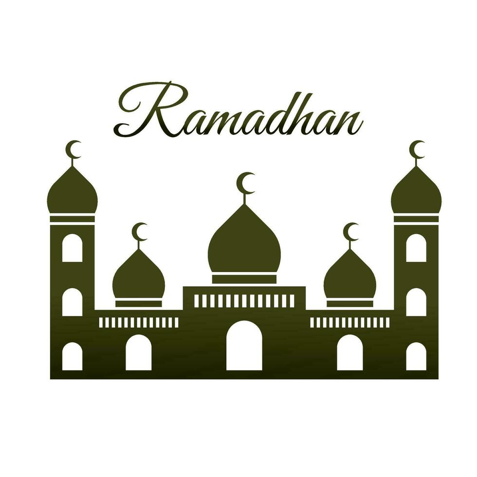 Happy ramadam kareem mosque sketch Vector illustration