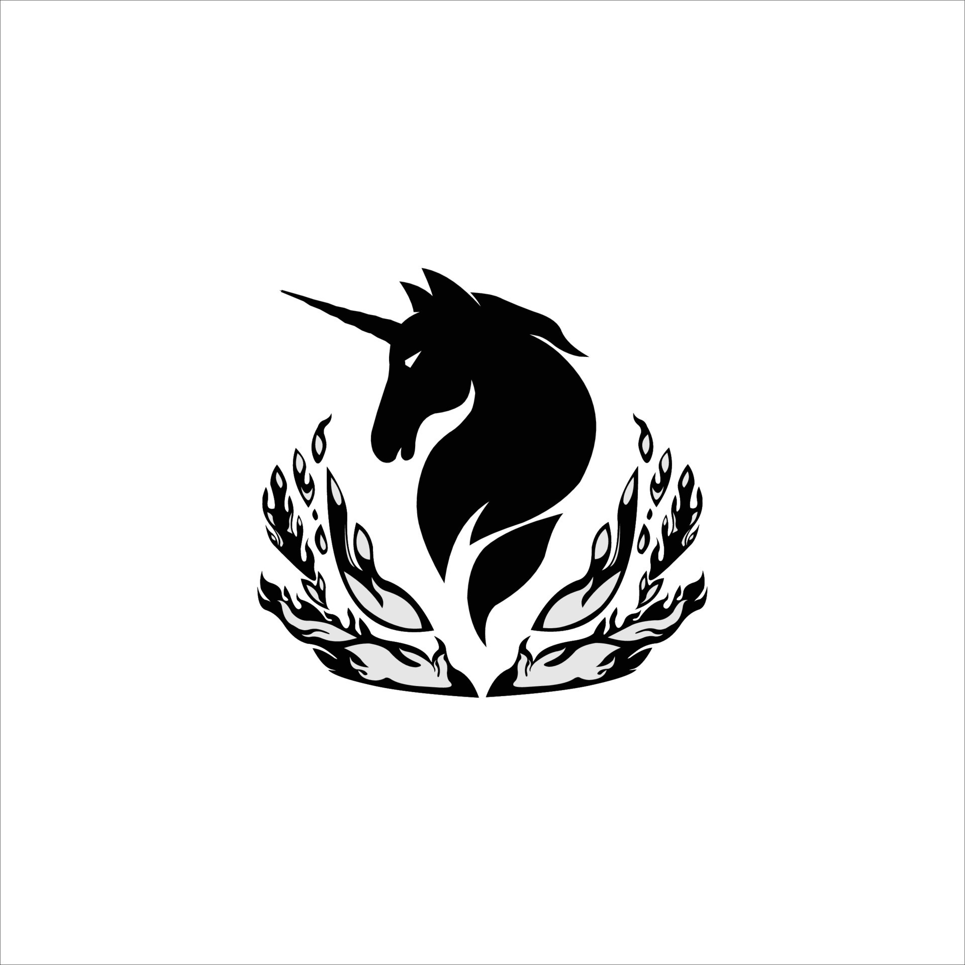 vector illustration of a black unicorn 24263741 Vector Art at Vecteezy