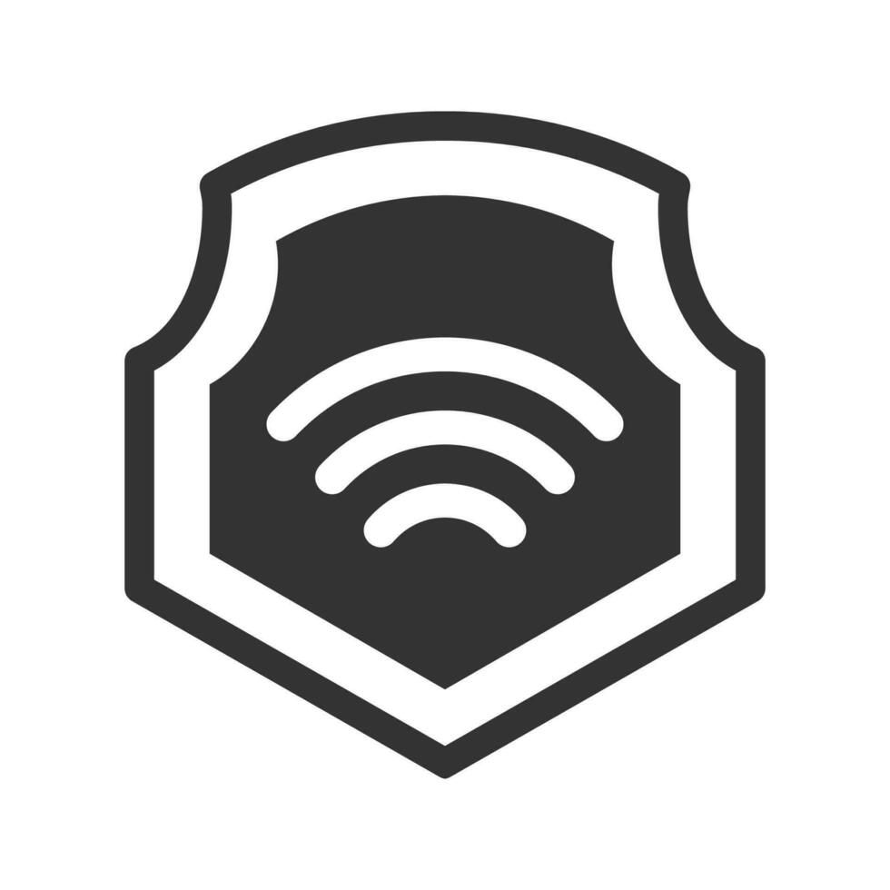 Wireless lock security icon vector