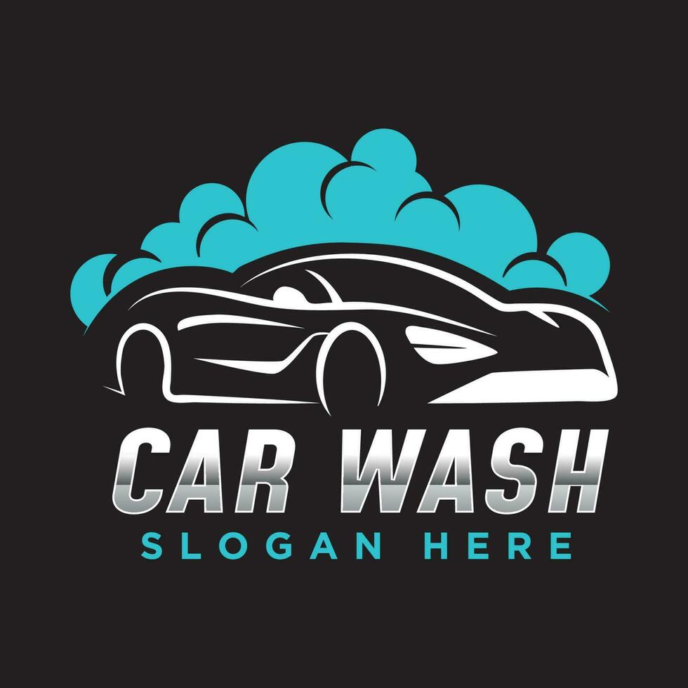 elegante coche lavar logo diseño. coche Lavado Servicio vector ilustración