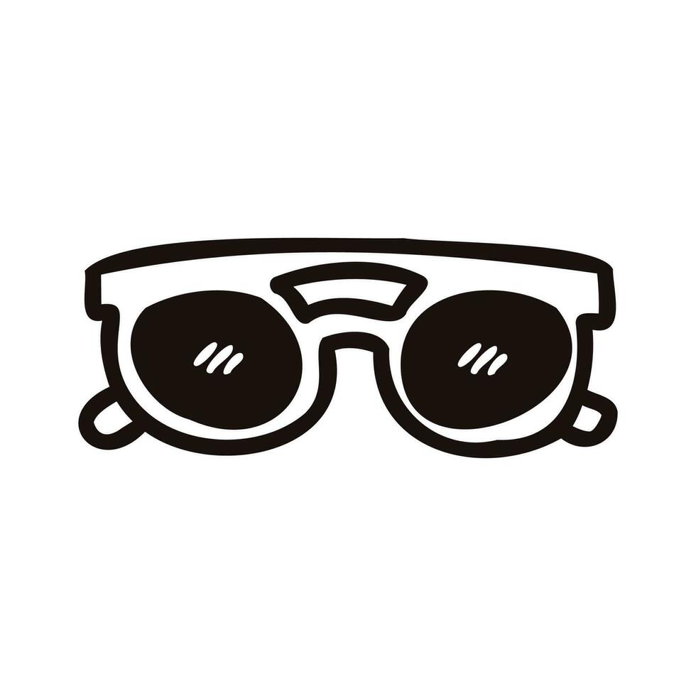 Hand Drawn sunglasses in doodle style vector