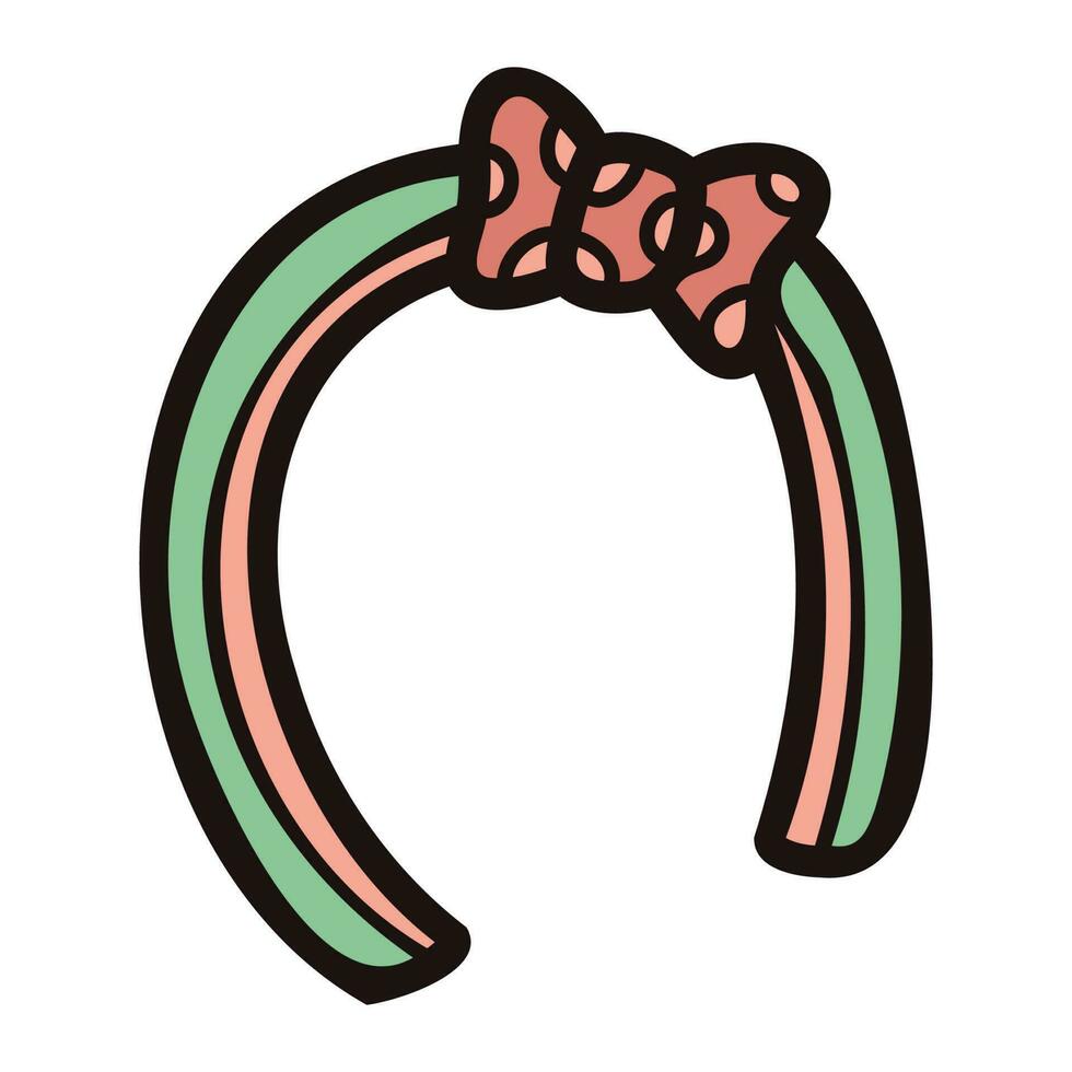 Hand Drawn headband for women in doodle style vector