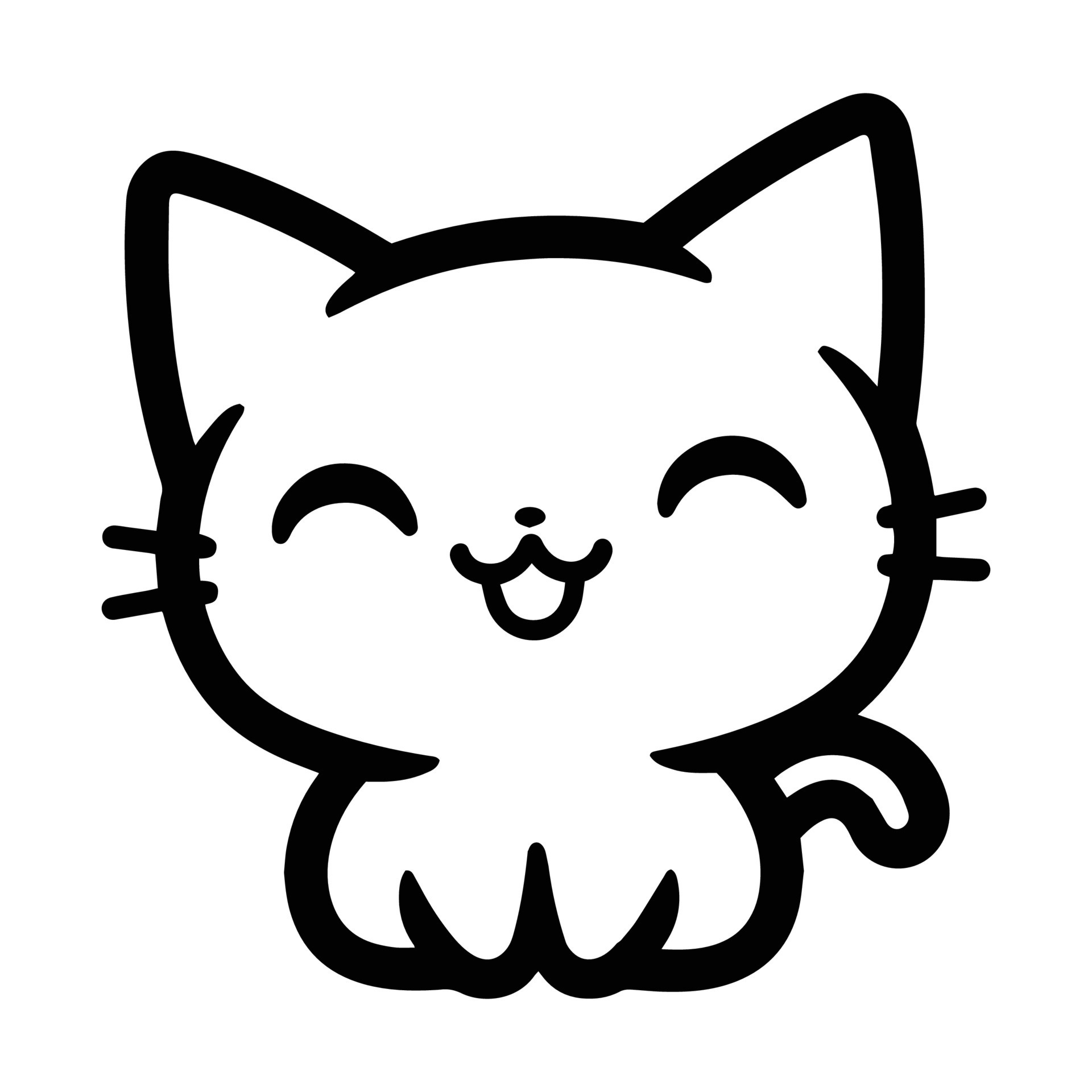 Картинки котиков для срисовки