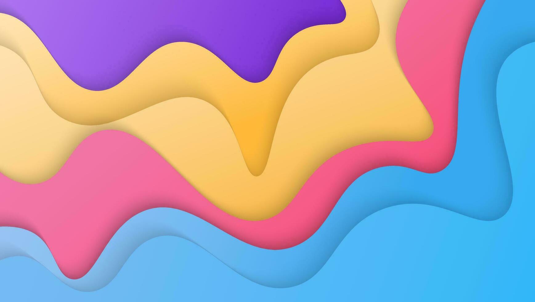 Modern Abstract Colorful Gradient Waves Background Design vector