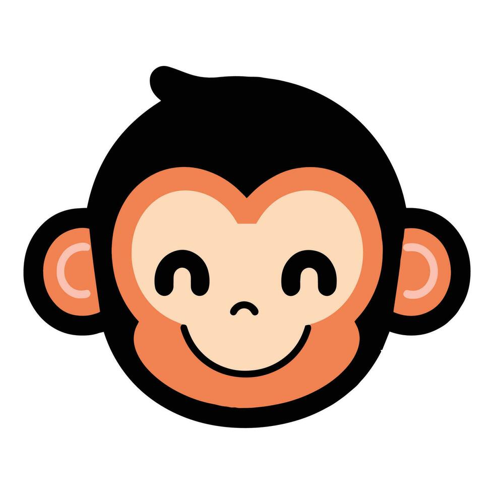 Hand Drawn cute monkey in doodle style vector