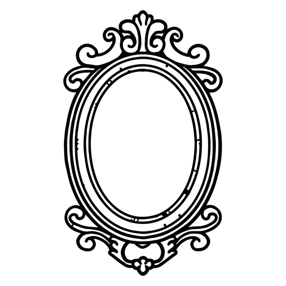 vintage logo in flat line art style vector