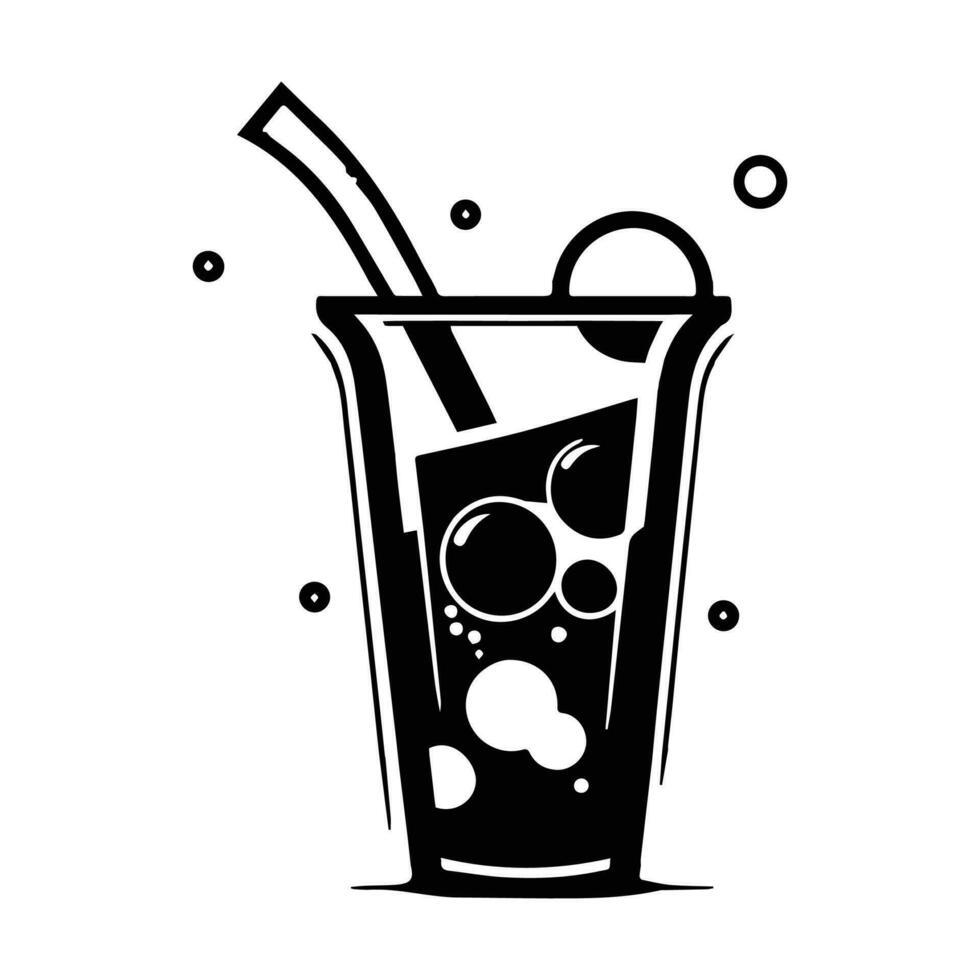 mano dibujado refrescante jugo en garabatear estilo vector