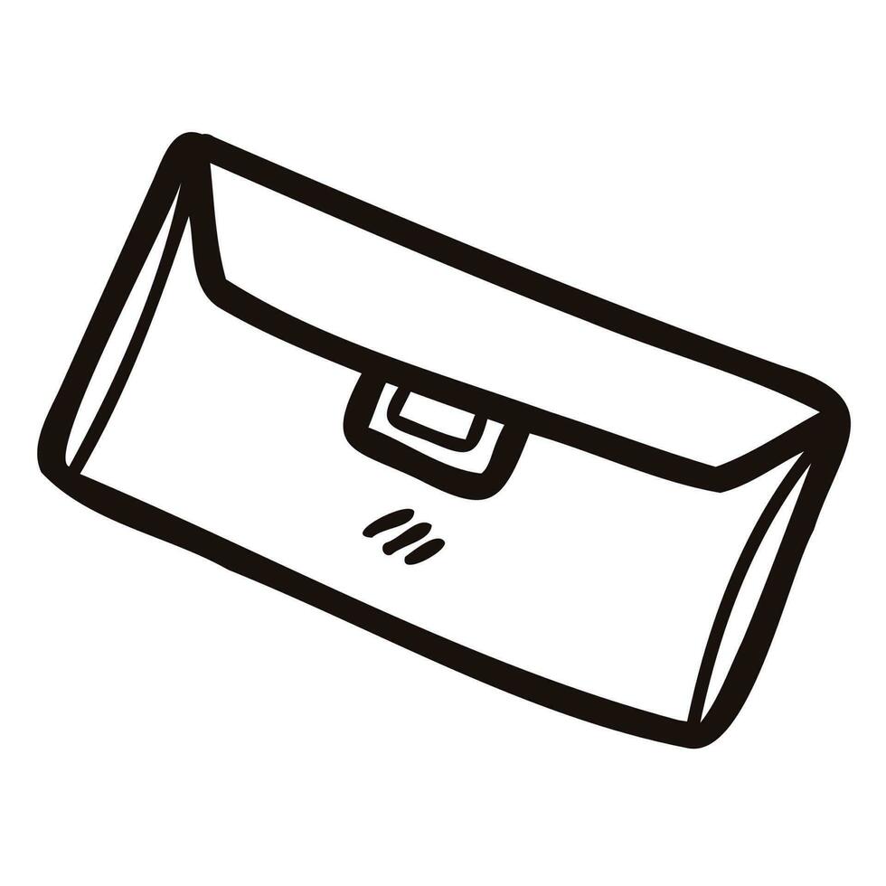 Hand Drawn cute envelope in doodle style vector