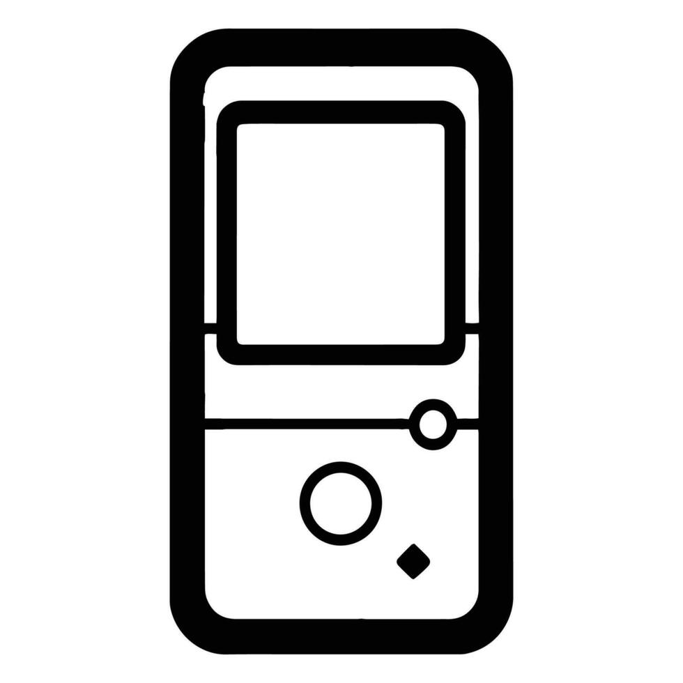 smart phone in flat line art style vector