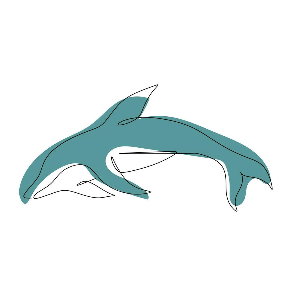 Dolphin icon. Sea life ecosystem fauna and ocean theme. Isolated design. Vector illustration