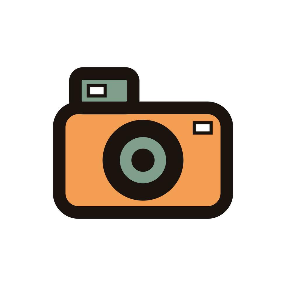 Hand Drawn digital camera in doodle style vector