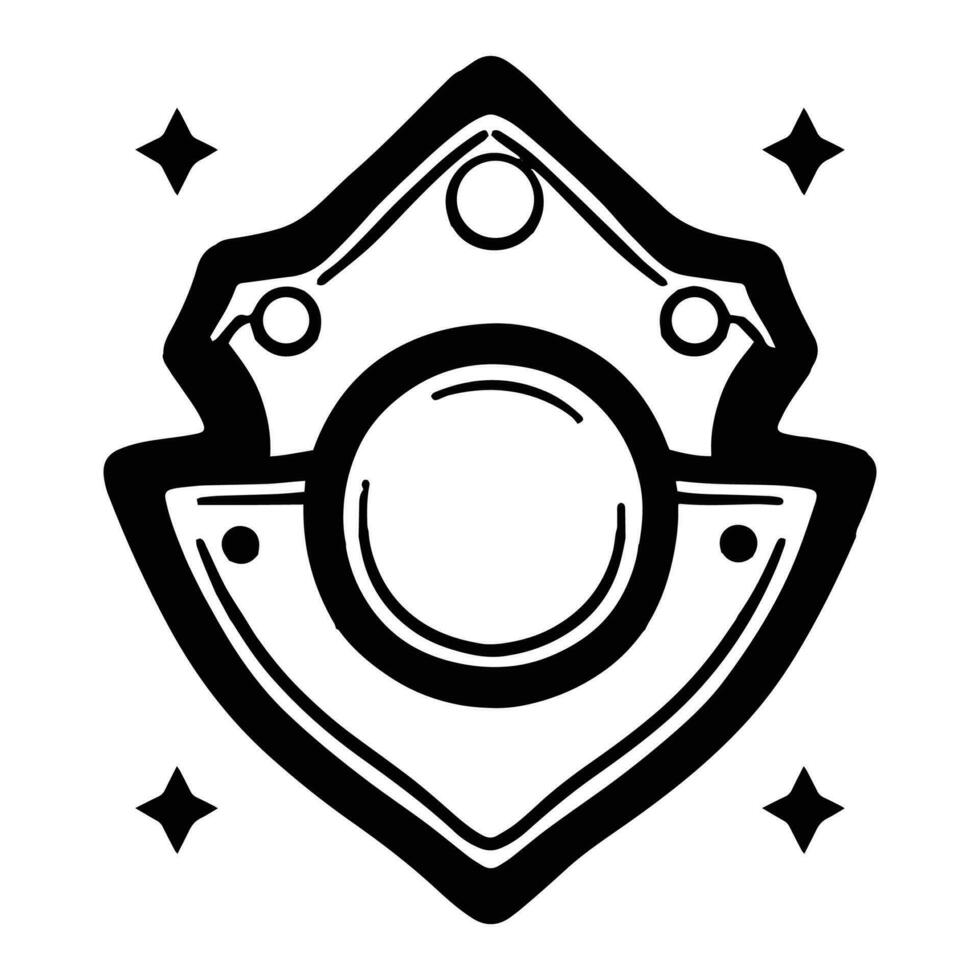vintage logo in flat line art style vector