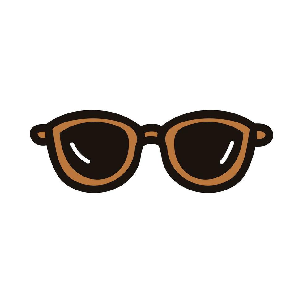 Hand Drawn sunglasses in doodle style vector