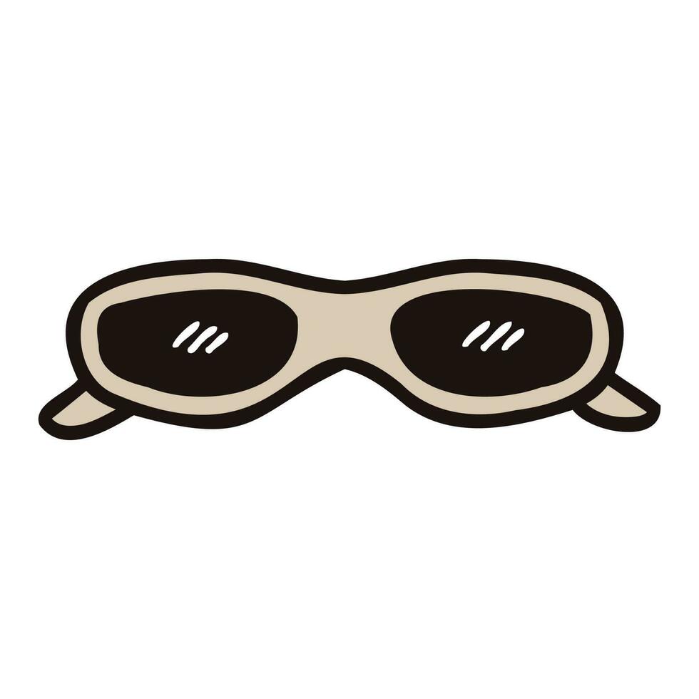 Hand Drawn sunglasses in doodle style vector