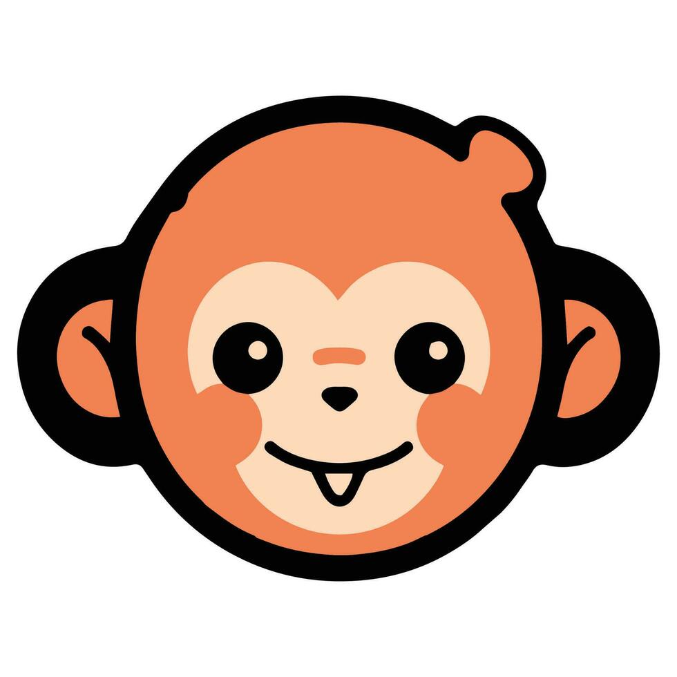 Hand Drawn cute monkey in doodle style vector