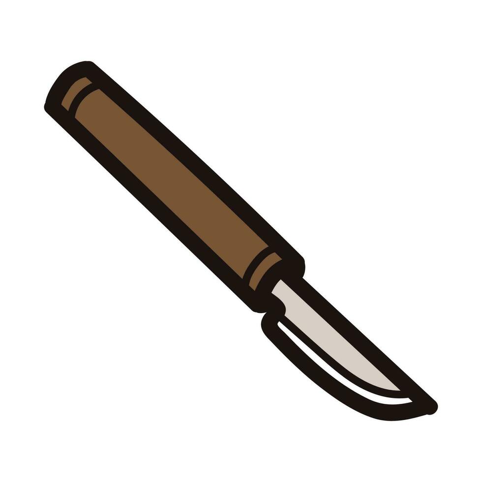 Hand Drawn scalpel in doodle style vector