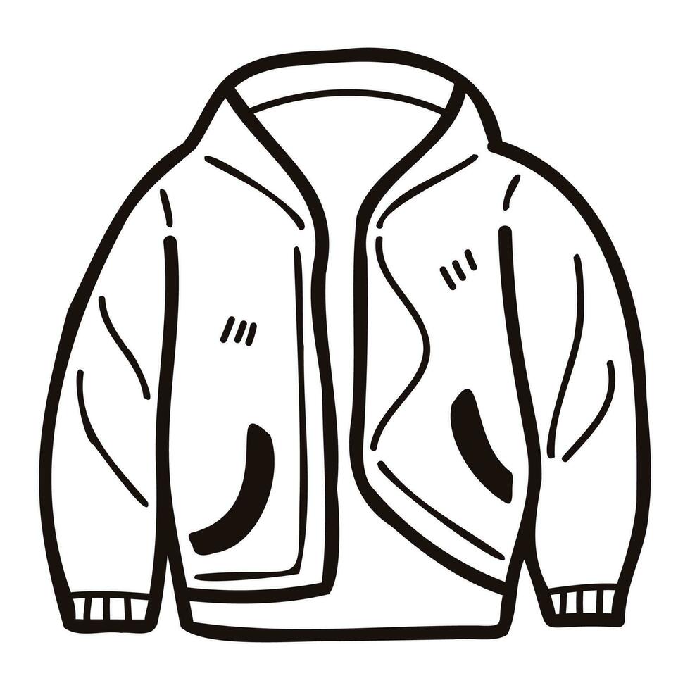 Hand Drawn cute jackets for men in doodle style 24264918 Vector Art at